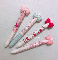 Made in Japan Sanrio bow two-color ballpoint pen Red and black two-color Kitty Gemini melody
