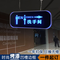 Customized LED lights for men and women toilet signs double-sided hanging toilet signs wc toilet signs