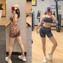 Reyna Net red fitness suit female sexy BAO WEN beauty back sports underwear yoga training quick-drying high waist shorts