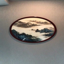 Su Xiu landscape round new Chinese style modern living room entrance hanging painting