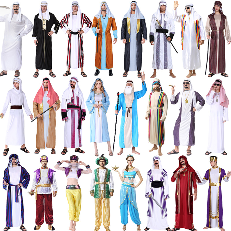 Halloween costume for adult men Middle East Arab gowns Cosplay for Dubai costume ball