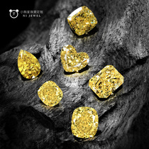 Natural color diamond yellow diamond 18K gold luxury classic group ring necklace pendant earrings bear bear home jewelry customization