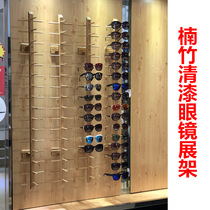 Retro solid wood wall glasses display rack sun glasses display props glasses shop wall decoration shelf