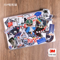  34 sheets of NASA Aviation Solar System Notebook Sticker Sticker gray glue torn off without trace