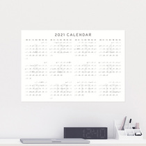 Large A3 calendar 2021 year without crease leaflet A4 wall sticker horizontal and vertical version punch calendar ins wind thickened art paper
