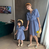 Not the same pro-submount Korean version 2022 summer dress plaid dress and dress foreign pistes women in summer beach dresses