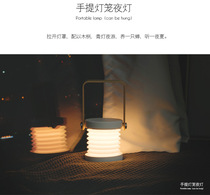 New lantern light 3d small night light outdoor hand light led table lamp able to charge usb bed head lamp creative gift