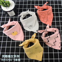 Baby cotton saliva towel baby triangle towel spring and autumn bib newborn waterproof scarf girl saliva bib winter