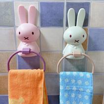 Cute cartoon towel rack Children Baby creative small hook-free toilet rack bathroom kindergarten