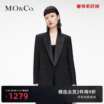 MOCO Winter Profile Anti-wrinkle Satin Collar Suit JK Suit Moanco