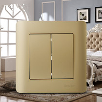 Access control double control switch automatic reset out button concealed doorbell open door switch 86 type double open access control switch