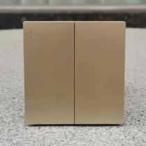 Doorbell plus one open dual control switch one open doorbell one single open dual control plus automatic reset button 86 type Gold