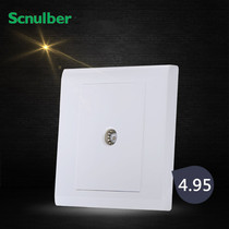 Slunde Electric 86 wall switch pure white series concealed wall closed circuit cable TV socket panel