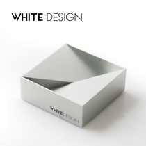White Design Creative metal architectural sense aluminum alloy ashtray simple desktop storage high-end gifts