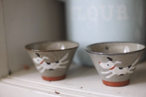 Les petits bonheurs spot Japanese made Pozzo Jiayi hand-painted Japanese tea cup tea bowl tableware