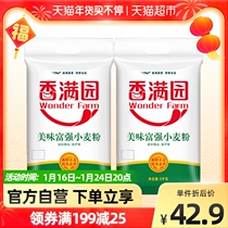 Xiangmanyuan flour delicious rich flour 5kg * 2 bags of medium gluten household wheat flour noodles dumplings steamed bread