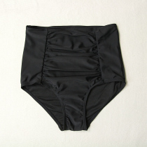  2021 new explosive swimming trunks pleated tight fashion swimming trunks hips abdomen high waist triangle bikini swimming trunks women