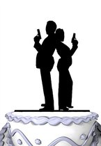 Meijiafei Bride And Groom Spy Cake with Gun Wedding