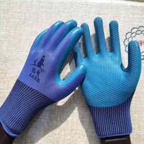 Labor protection gloves wear-resistant work thin rubber a688 dipped soft thickened wrinkled non-slip rubber male workers work on the ground