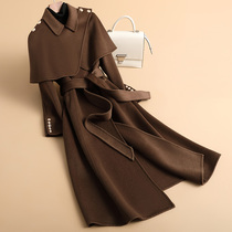 2022 Spring and Autumn New Double - sided Cashmere Coak Woolen Coak Shawl All - Wool Cover