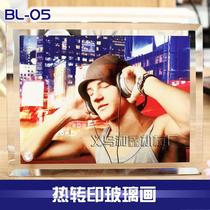 Thermal transfer crystal glass painting crystal table glass frame organic crystal glass BL-05