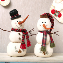 Christmas snowman doll fabric foam snowman doll Christmas ornaments hotel window layout props