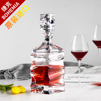 Czech original imported crystal glass whisky wine bottle with lid bottle bottle wine bottle Decanter wine set