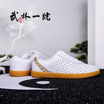 Wulin No.1 Taiji sandals for men and women spring and summer soft leather practice martial arts shoes breathable mesh Taijiquan shoes