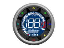New retro Prince car modified LCD instrument odometer speed oil belt bracket 1-6 gears ultra-clear va true color