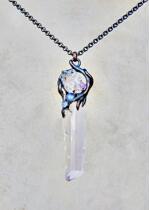 American Amethyst hand made gorgeous exquisite sacred Amethyst rainbow Moonlight stone pendant necklace