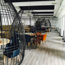 Iron bird cage decoration ornaments extra large hot pot restaurant bird cage stand outdoor large large giant bird cage