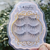Single-cluster natural dense dense net red false eyelash cross-day series Barbie eye makeup transparent stalk-grinding tip air LX1