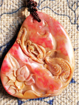 Natural Changhui Bloodstone (more than a year) pendant pendant nephrite base Bahrain Shoushan Laos Tianhuangshi