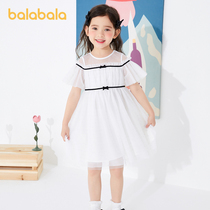  Bara Bara childrens clothing girl dress baby summer dress 2021 new childrens exquisite and beautiful mesh skirt princess