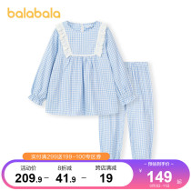 (Store delivery) Balabala childrens pajamas set in the big childrens home clothing nightgown dress cute