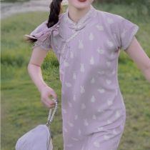 Eden original girl cheongsam young section of the ancient law without province in the long dress