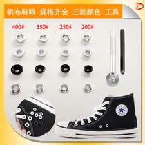 Metal aluminum eye buckle rivet shoes with hollow buckle Converse canvas shoes side eye air eye buckle
