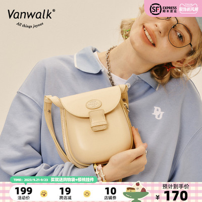 taobao agent Vanwalk ODD SCHOL Cute American Retro Girl Doudou Bag INS Fins Mini Shoulder Body Bag