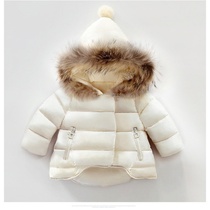 Korean womens baby winter coat childrens autumn and winter cotton-padded jacket little girls foreign-style cotton-padded clothes tide 0-1-2-3 years old