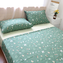 Literary retro forest green fresh Nordic ins Pure cotton twill duvet cover sheet pillowcase