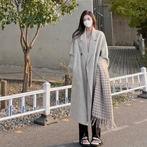 Advanced Sensation Double Face Cashmere Wool Coat Woman 2022 Autumn Winter New Hepburn Wind Fur Coats Korean Ensemble thickened