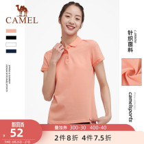  Camel sports T-shirt womens short-sleeved 2021 summer new polo collar loose t-shirt casual breathable top tide