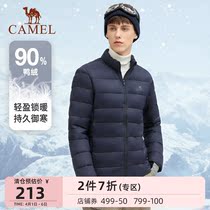 Camel sports down jacket for men 2021 Winter new light slim stand-up collar warm up for short sport jacket woman
