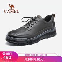 Camel outdoor shoes 2021 Autumn New British business leather shoes mens leather soft soles Joker casual shoes