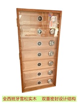 Customizable 1500 wine cabinet modified Spanish Cedar wood cigar cabinet sealed design cigar moisturizing box