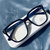 Thick black frame glasses women have degrees Korean version of Big Face Net red plain face can be matched with myopia eyes frame male tide anti blue light