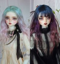 No two * Cat gull Russian mohair hand-dyed gentle water pattern roll three-point BJD wig elastic mesh
