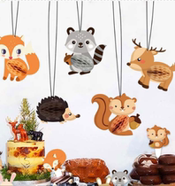 Kindergarten class classroom Environment materials June 1 Childrens Day activities decoration Forest charm Animal flag