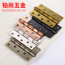 Flat opening hinge stainless steel 5 inch thick wooden door folding red bronze door and window hardware bearing silent loose leaf hinge