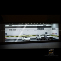 1:64 Light and Shadow Creation Nissan GTR R35 Light Garage Parking Car Model Scene Model